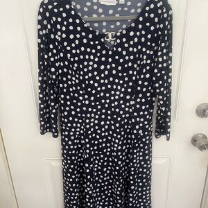 Chic Black and White Polka Dot Dress